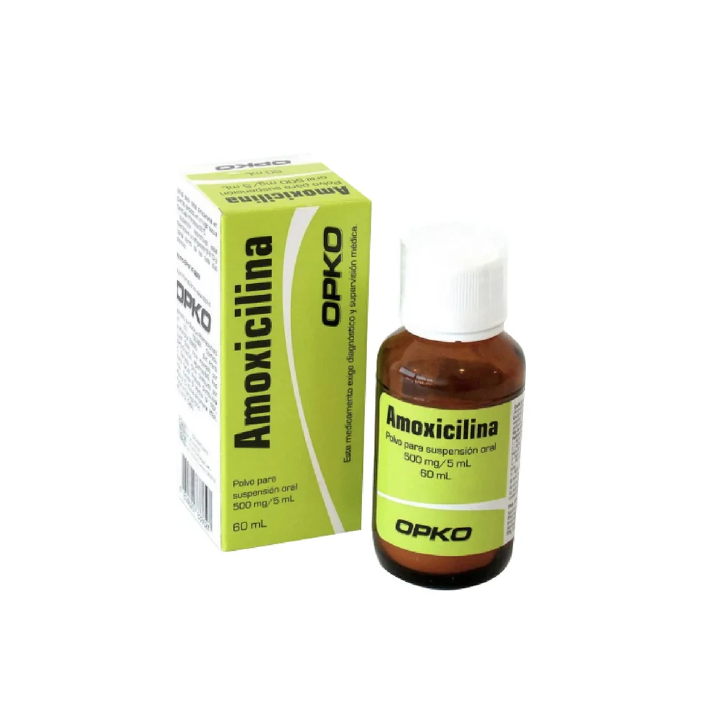 AMOXICILINA 500mg 5ml Susp. x 60ml opko AMOXICILINA 500mg/5ml Susp. x 60ml - Imagen 1