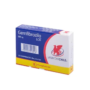 GEMFIBROZILO CHILE LAB. 600mg Comp. Rec. x 20