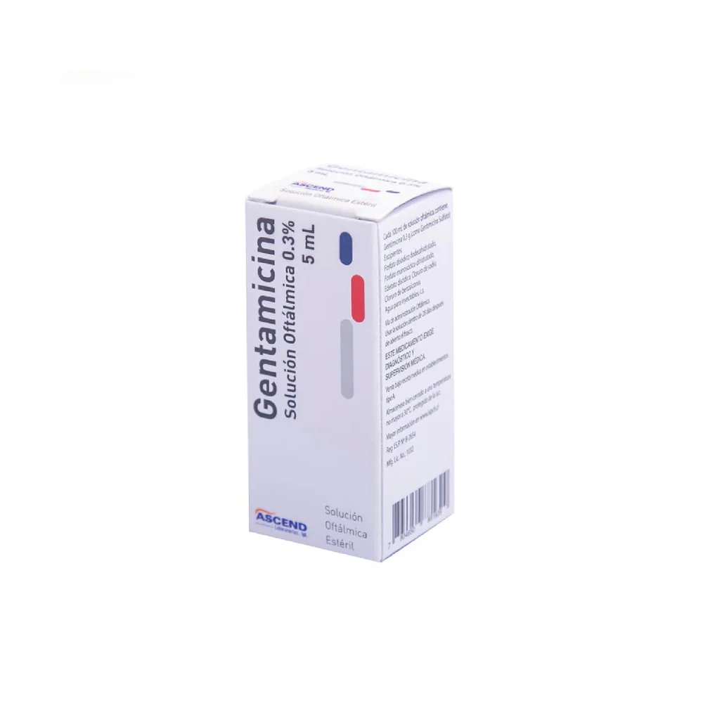 GENTAMICINA 0.3% Fco. Colir. x 5ml ascend GENTAMICINA 0.3% Fco. Colir. x 5ml - Imagen 1