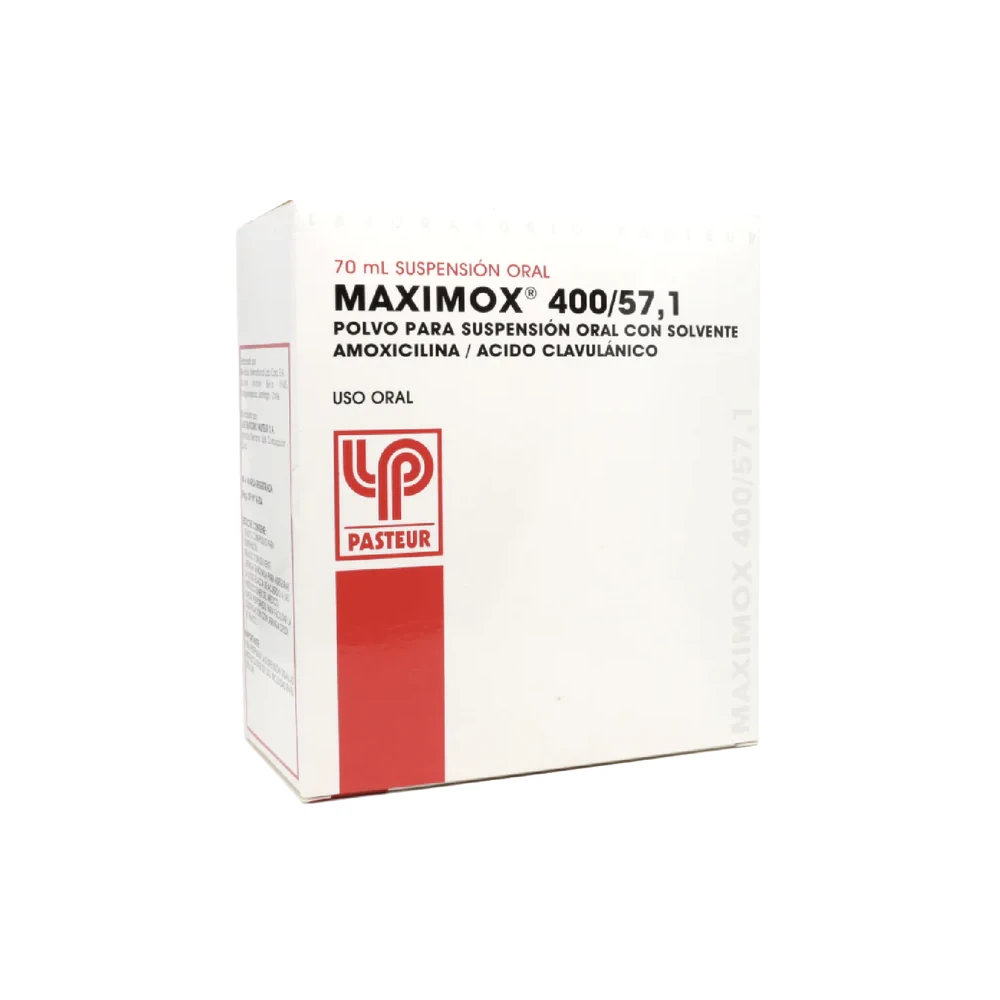 MAXIMOX 400 57.1mg Oral Polvo p Susp. x 70ml c Solv. MAXIMOX 400 /57.1mg Oral Polvo p/ Susp. x 70ml c/Solv. - Imagen 1