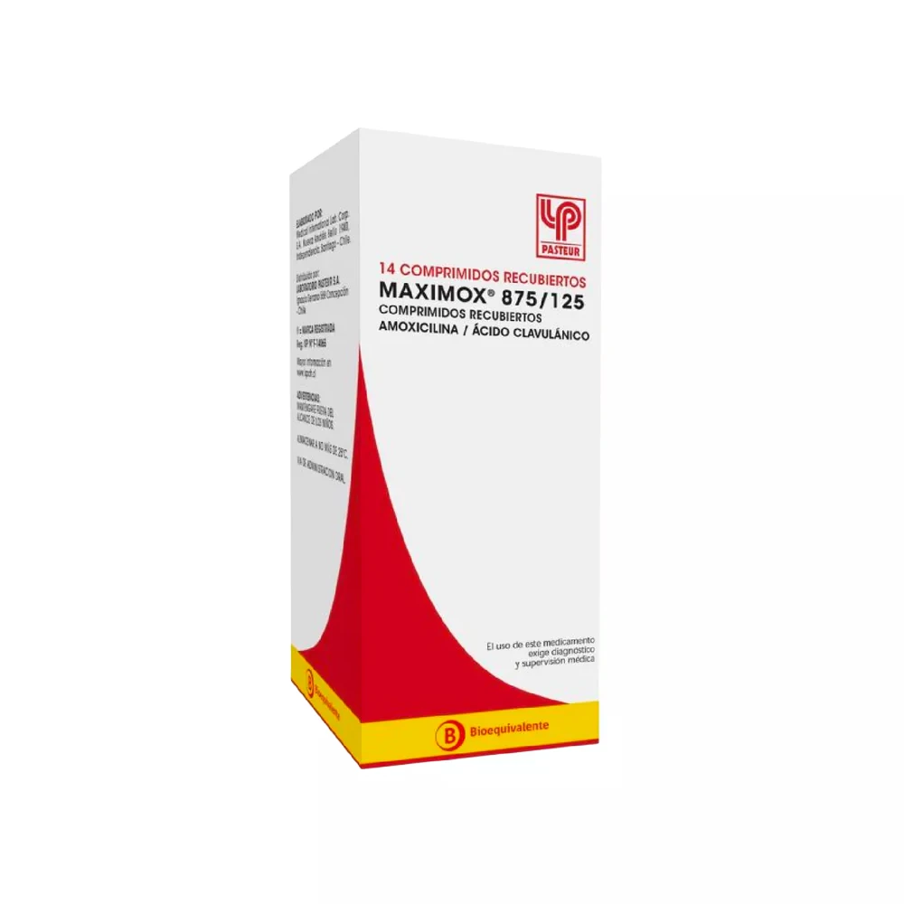 MAXIMOX 875 125mg Comp. Rec. x 14 MAXIMOX 875 /125mg Comp. Rec. x 14 - Imagen 1