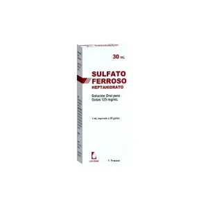 SULFATO FERROSO 125mg/ml sol x 30ml