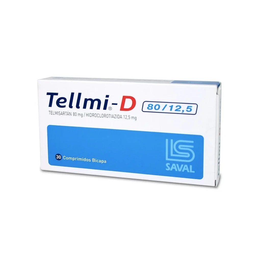 TELLMI D 80mg 12.5mg Comp. x 30 TELLMI D 80mg /12.5mg Comp. x 30 - Imagen 1