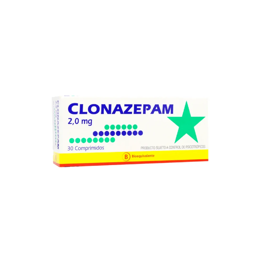 CLONAZEPAM MINTLAB 2mg Comp. x 30 CLONAZEPAM MINTLAB 2mg Comp. x 30 - Imagen 1