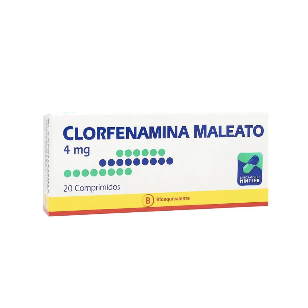 CLORFENAMINA 4mg Comp. x 20 CLORFENAMINA 4mg Comp. x 20 - Imagen 1