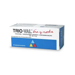 TRIOVAL DIA Y NOCHE Comp. x 20 Blanco + Azul
